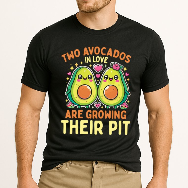 Two Avocados In Love Are Growing Avocado Pregnancy Gift Cooling Performance Crew T-Shirt