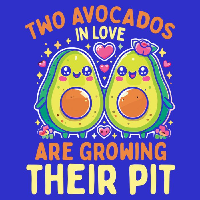 Two Avocados In Love Are Growing Avocado Pregnancy Gift Long Sleeve Shirt
