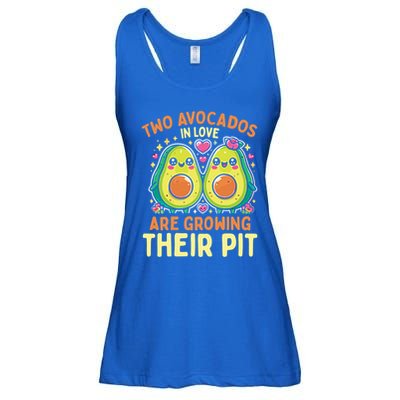 Two Avocados In Love Are Growing Avocado Pregnancy Gift Ladies Essential Flowy Tank