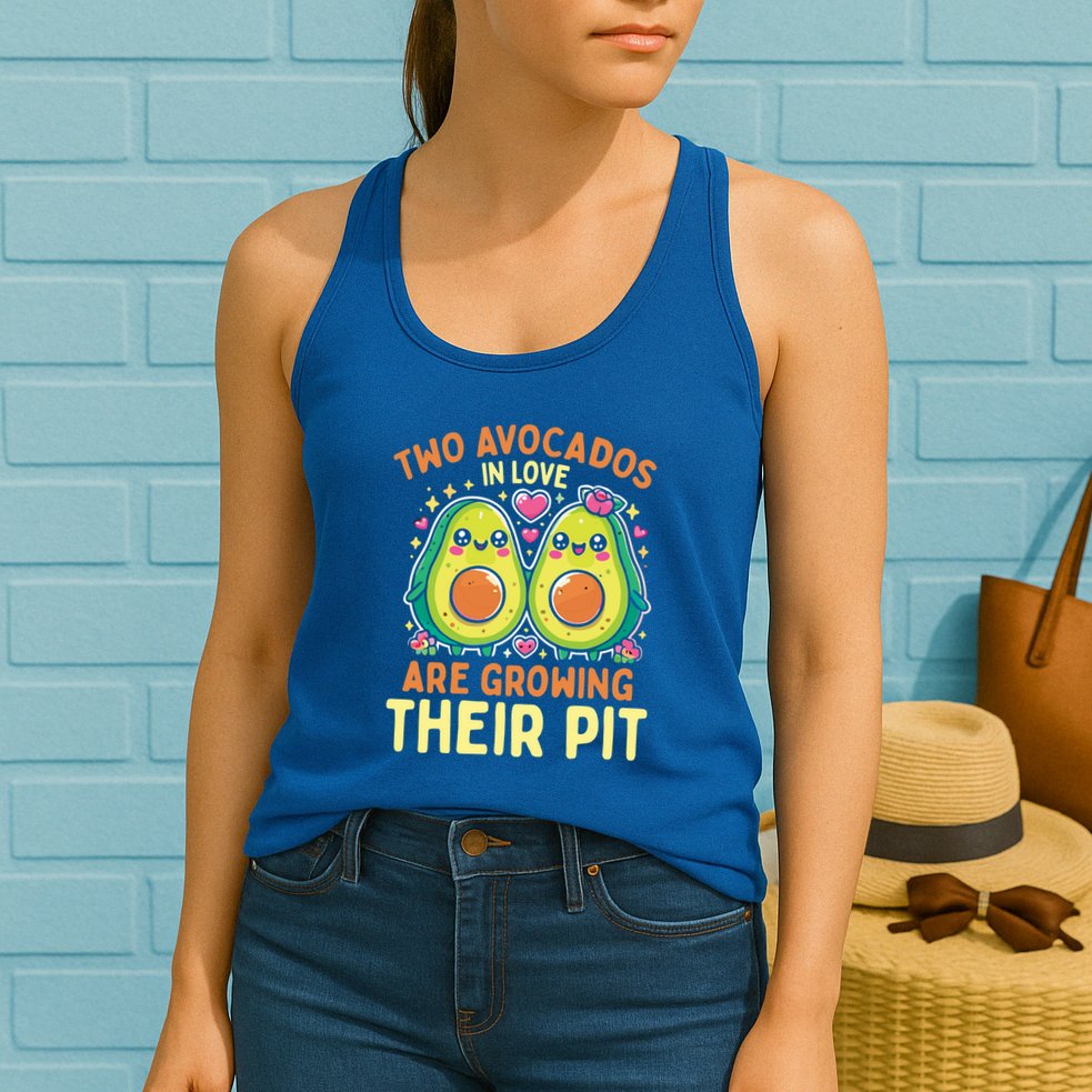 Two Avocados In Love Are Growing Avocado Pregnancy Gift Womens Tank Top