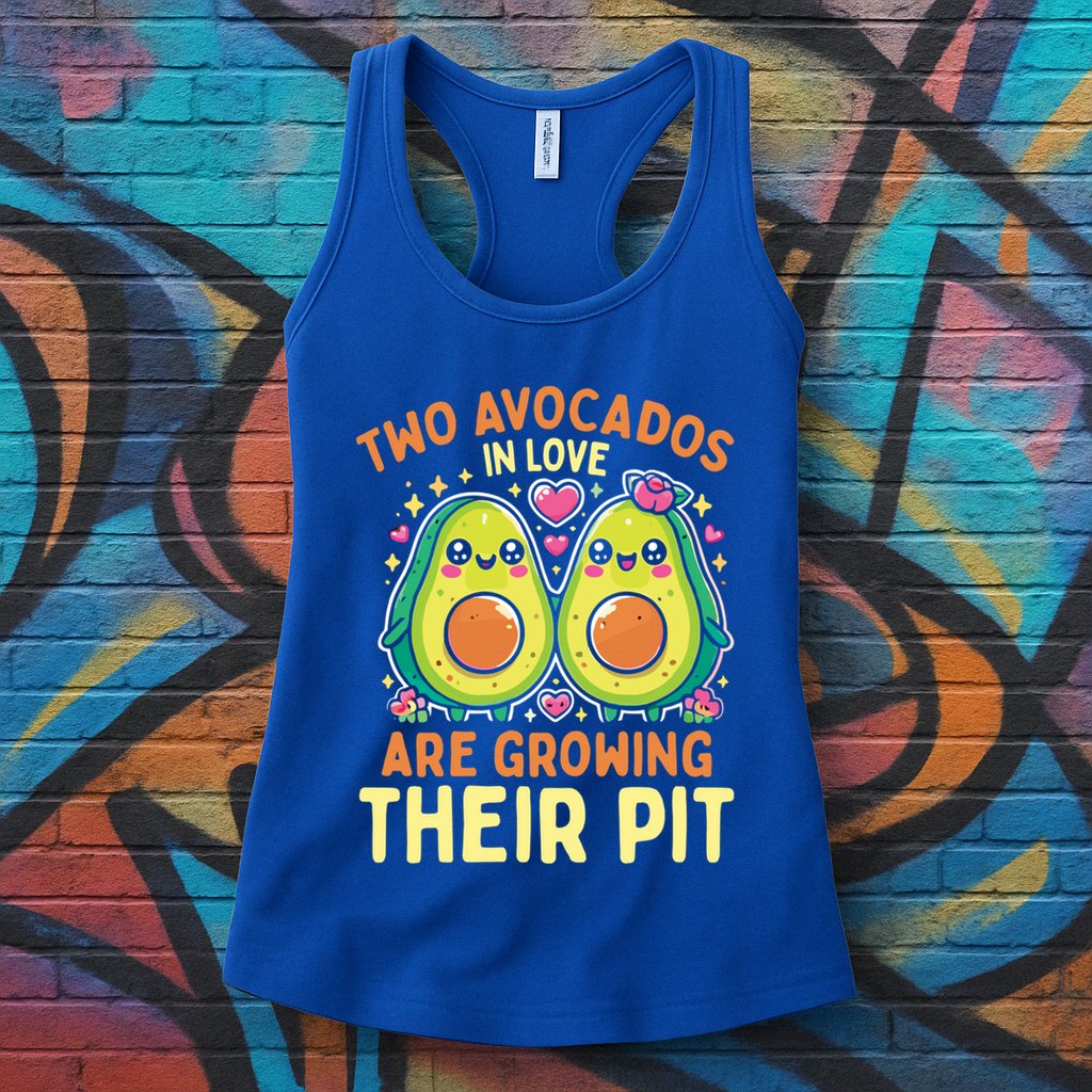 Two Avocados In Love Are Growing Avocado Pregnancy Gift Womens Tank Top