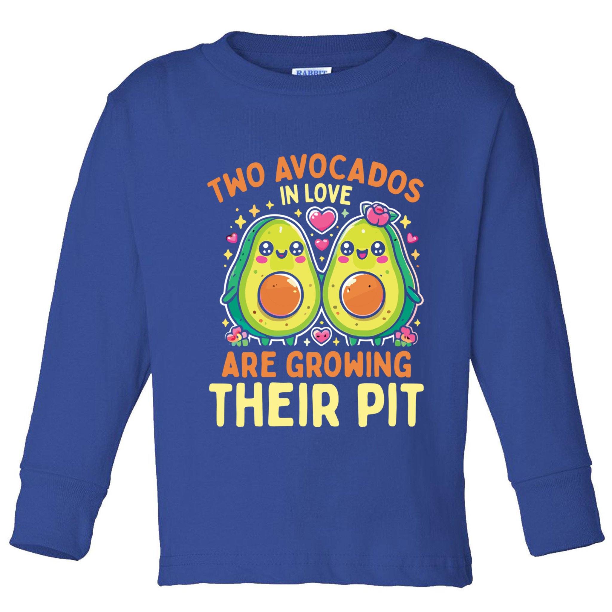 Two Avocados In Love Are Growing Avocado Pregnancy Gift Toddler Long Sleeve Shirt