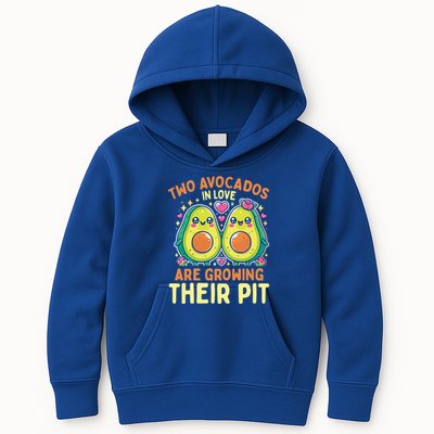 Two Avocados In Love Are Growing Avocado Pregnancy Gift Kids Hoodie