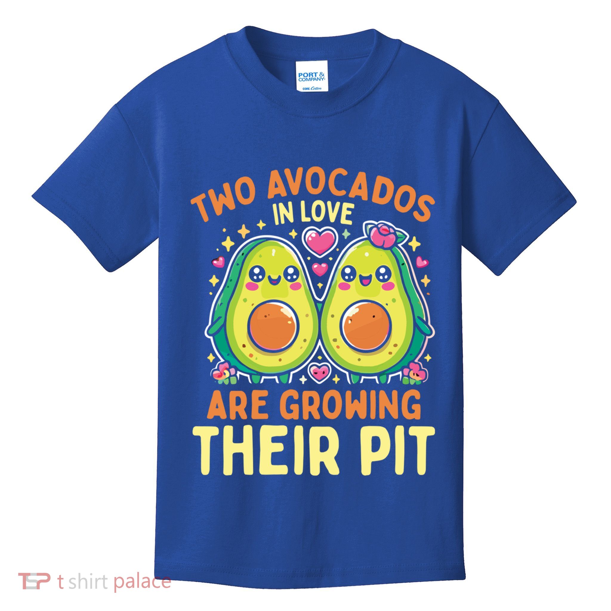 Two Avocados In Love Are Growing Avocado Pregnancy Gift Kids T-Shirt