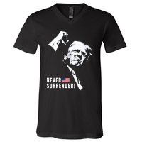 Trump Assassinated Injured In Pennsylvania July 13 2024 V-Neck T-Shirt