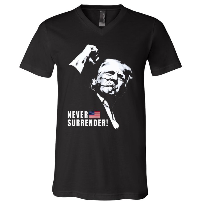 Trump Assassinated Injured In Pennsylvania July 13 2024 V-Neck T-Shirt