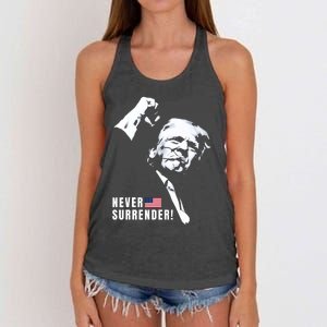 Trump Assassinated Injured In Pennsylvania July 13 2024 Women's Knotted Racerback Tank