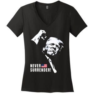 Trump Assassinated Injured In Pennsylvania July 13 2024 Women's V-Neck T-Shirt