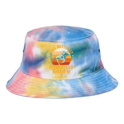 That Actually Is My First Rodeo Vintage Retro Country Life Cowboy Tie Dye Newport Bucket Hat