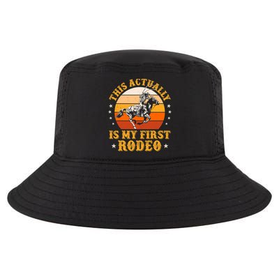 That Actually Is My First Rodeo Vintage Retro Country Life Cowboy Cool Comfort Performance Bucket Hat