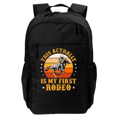 That Actually Is My First Rodeo Vintage Retro Country Life Cowboy Daily Commute Backpack