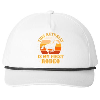 That Actually Is My First Rodeo Vintage Retro Country Life Cowboy Snapback Five-Panel Rope Hat