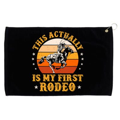 That Actually Is My First Rodeo Vintage Retro Country Life Cowboy Grommeted Golf Towel