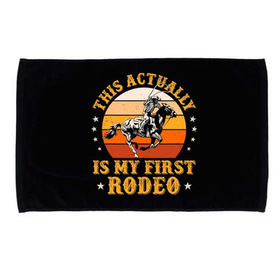 That Actually Is My First Rodeo Vintage Retro Country Life Cowboy Microfiber Hand Towel