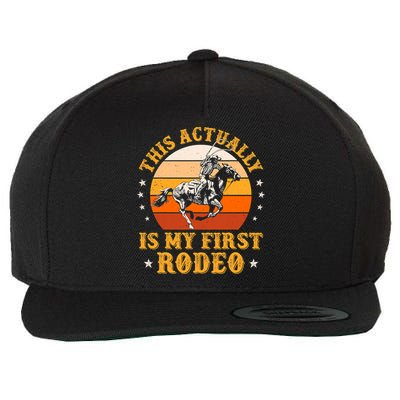 That Actually Is My First Rodeo Vintage Retro Country Life Cowboy Wool Snapback Cap