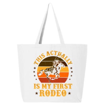 That Actually Is My First Rodeo Vintage Retro Country Life Cowboy 25L Jumbo Tote