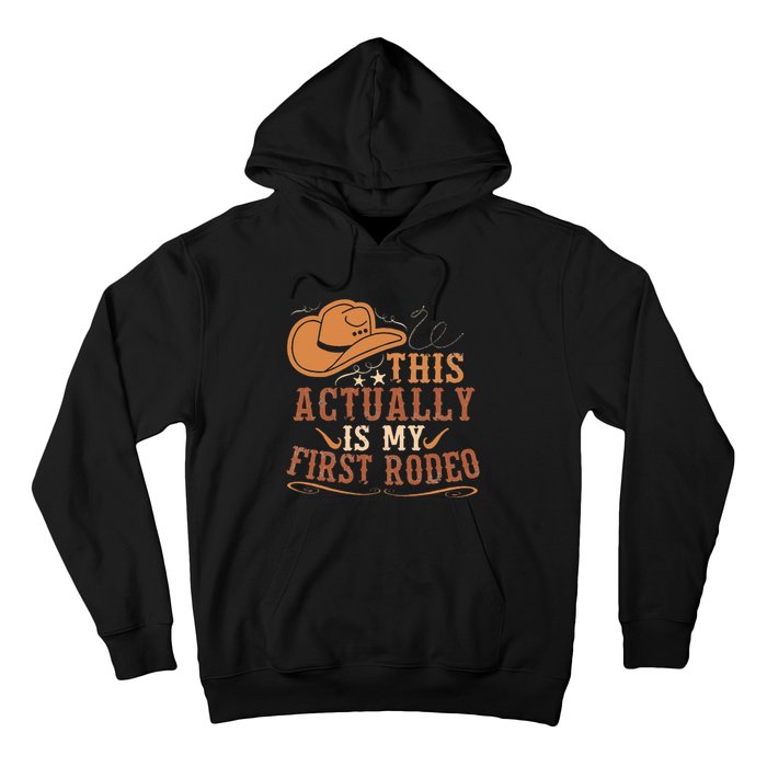 This Actually Is My First Rodeo Cowgirl Bronco Bucking Hoodie