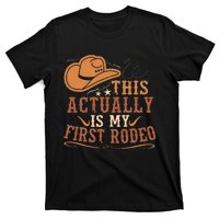 This Actually Is My First Rodeo Cowgirl Bronco Bucking T-Shirt