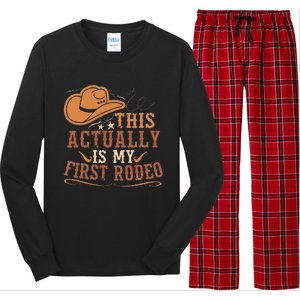 This Actually Is My First Rodeo Cowgirl Bronco Bucking Long Sleeve Pajama Set