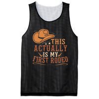 This Actually Is My First Rodeo Cowgirl Bronco Bucking Mesh Reversible Basketball Jersey Tank