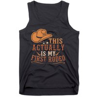 This Actually Is My First Rodeo Cowgirl Bronco Bucking Tank Top