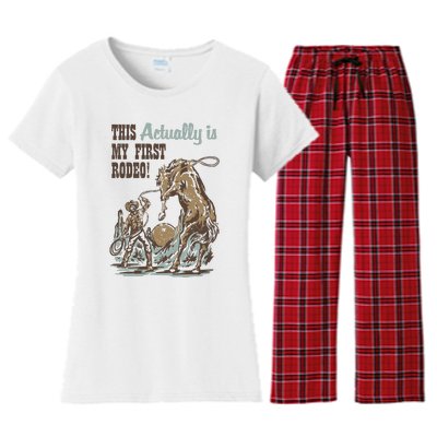 This Actually Is My First Rodeo Women's Flannel Pajama Set