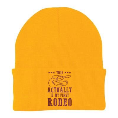 This Actually Is My First Rodeo Cowboy Knit Cap Winter Beanie