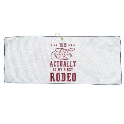 This Actually Is My First Rodeo Cowboy Large Microfiber Waffle Golf Towel