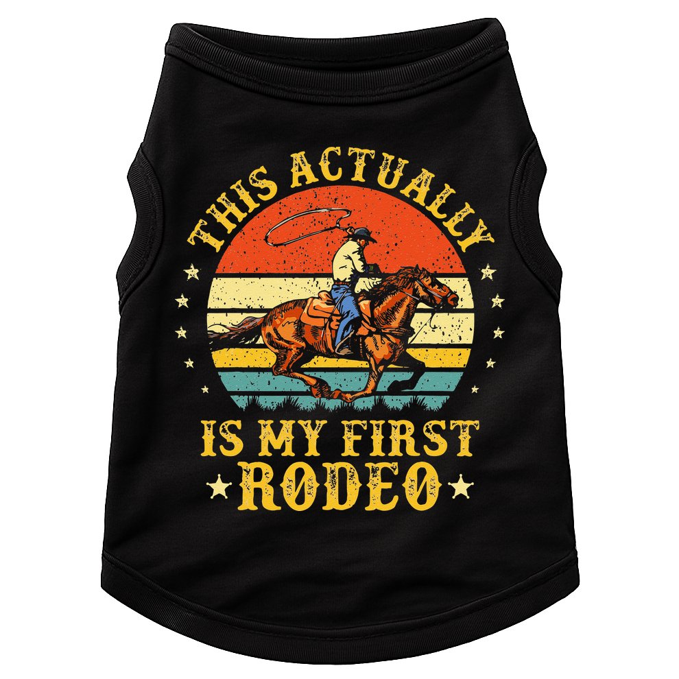 This Actually Is My First Rodeo Country Life Howdy Vintage Doggie Tank