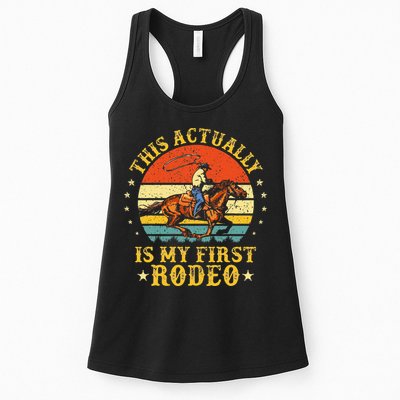 This Actually Is My First Rodeo Country Life Howdy Vintage Womens Tank Top