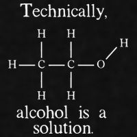 Technically Alcohol is a Solution Funny Nerd Beer Chemistry Ladies PosiCharge Tri-Blend Wicking Tank