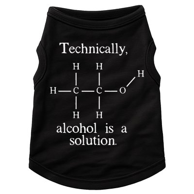 Technically Alcohol is a Solution Funny Nerd Beer Chemistry Doggie Tank