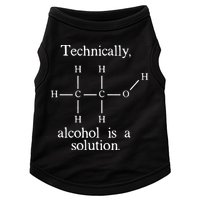 Technically Alcohol is a Solution Funny Nerd Beer Chemistry Doggie Tank