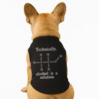 Technically Alcohol is a Solution Funny Nerd Beer Chemistry Doggie Tank