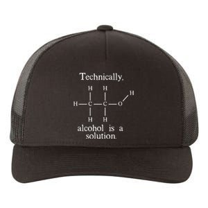 Technically Alcohol is a Solution Funny Nerd Beer Chemistry Yupoong Adult 5-Panel Trucker Hat