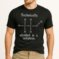 Technically Alcohol is a Solution Funny Nerd Beer Chemistry Cooling Performance Crew T-Shirt