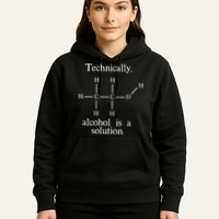 Technically Alcohol is a Solution Funny Nerd Beer Chemistry Hoodie