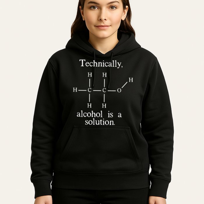 Technically Alcohol is a Solution Funny Nerd Beer Chemistry Hoodie