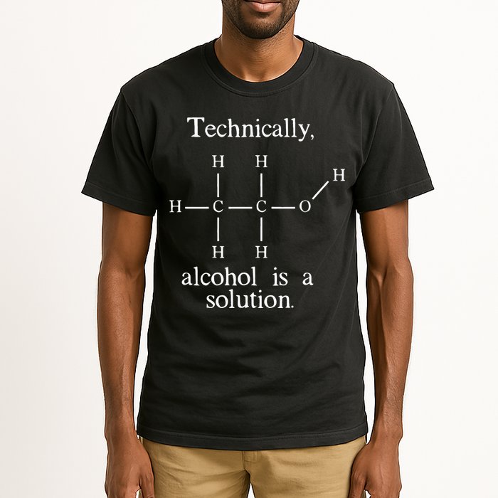 Technically Alcohol is a Solution Funny Nerd Beer Chemistry Tall T-Shirt