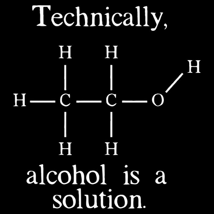 Technically Alcohol is a Solution Funny Nerd Beer Chemistry Tall T-Shirt