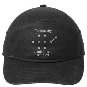 Technically Alcohol is a Solution Funny Nerd Beer Chemistry 7-Panel Snapback Hat