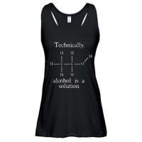 Technically Alcohol is a Solution Funny Nerd Beer Chemistry Ladies Essential Flowy Tank