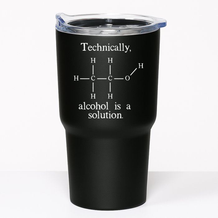 Technically Alcohol is a Solution Funny Nerd Beer Chemistry Tumbler