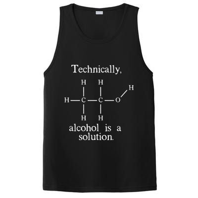 Technically Alcohol is a Solution Funny Nerd Beer Chemistry PosiCharge Competitor Tank