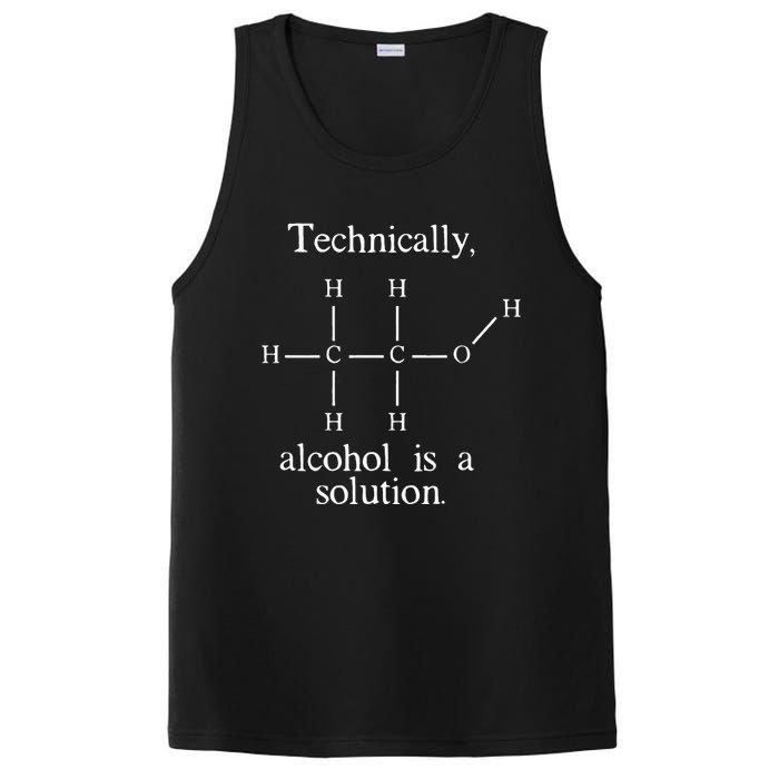 Technically Alcohol is a Solution Funny Nerd Beer Chemistry PosiCharge Competitor Tank