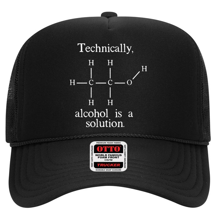 Technically Alcohol is a Solution Funny Nerd Beer Chemistry Trucker Hat