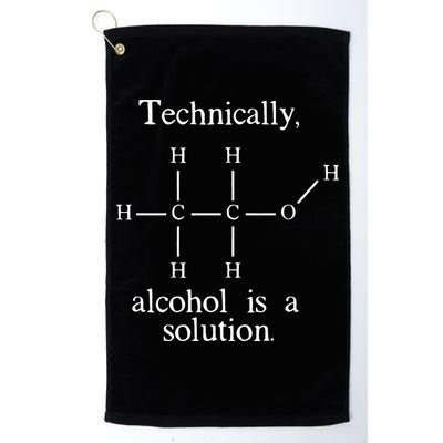 Technically Alcohol is a Solution Funny Nerd Beer Chemistry Golf Towel