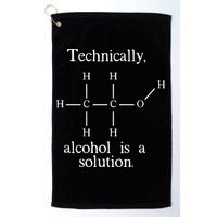 Technically Alcohol is a Solution Funny Nerd Beer Chemistry Golf Towel