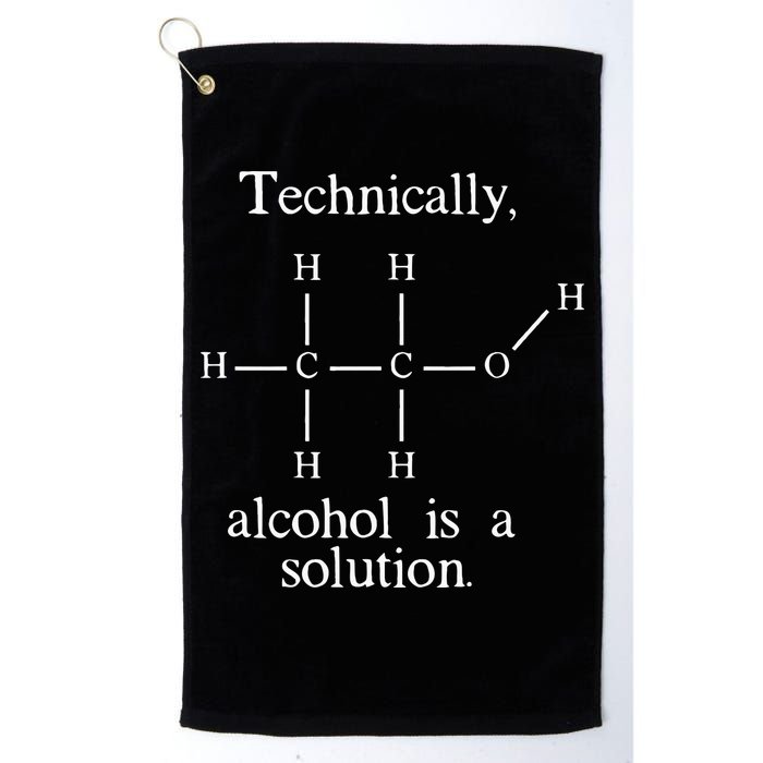 Technically Alcohol is a Solution Funny Nerd Beer Chemistry Golf Towel