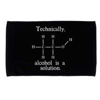 Technically Alcohol is a Solution Funny Nerd Beer Chemistry Microfiber Hand Towel